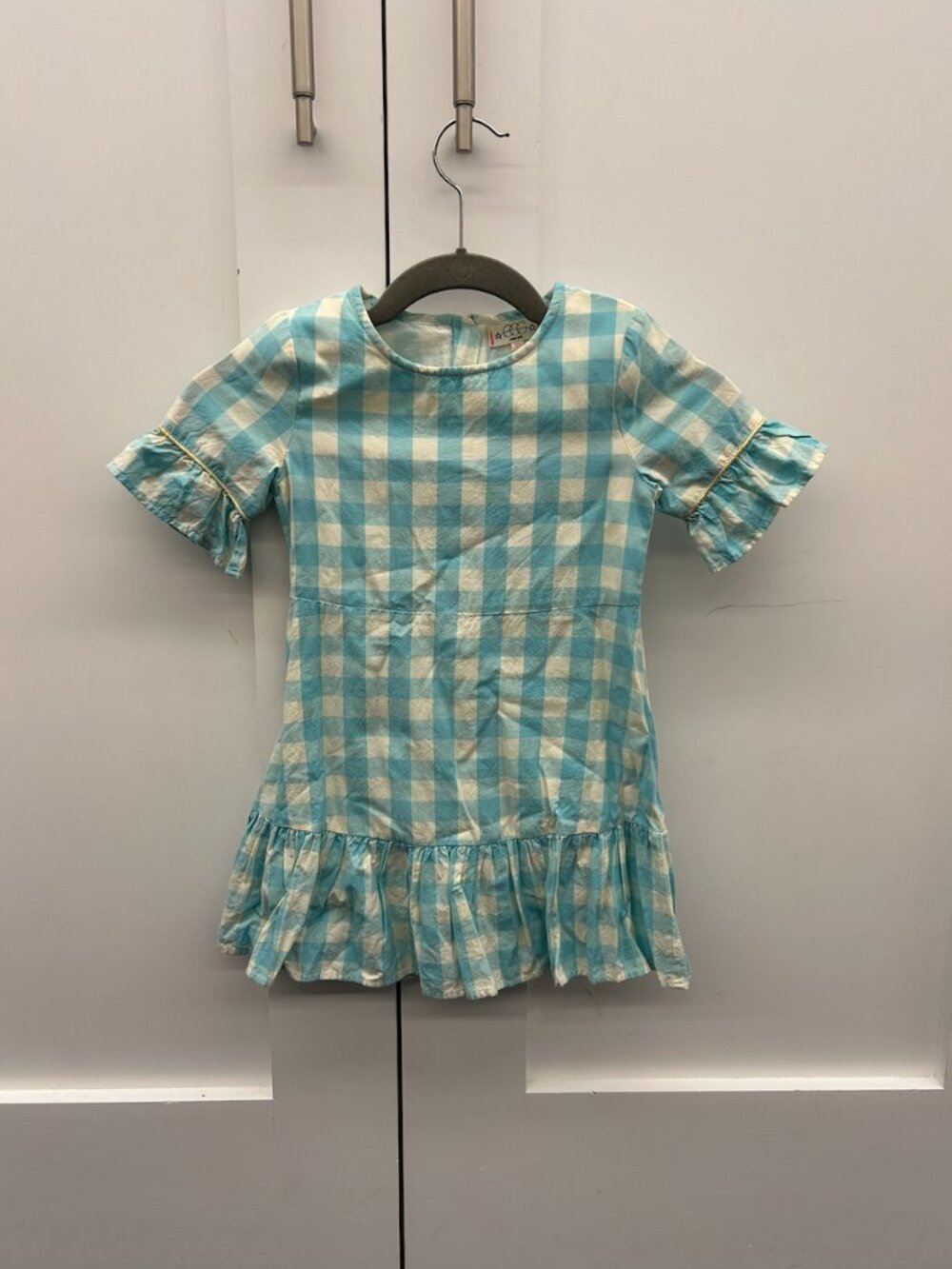 EGG New York Girls Blue Plaid Dress Size 5Y